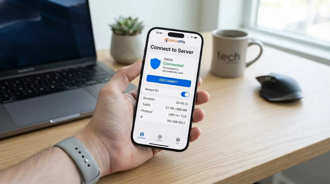 OpenVPN برای آیفون - تصویر میانی