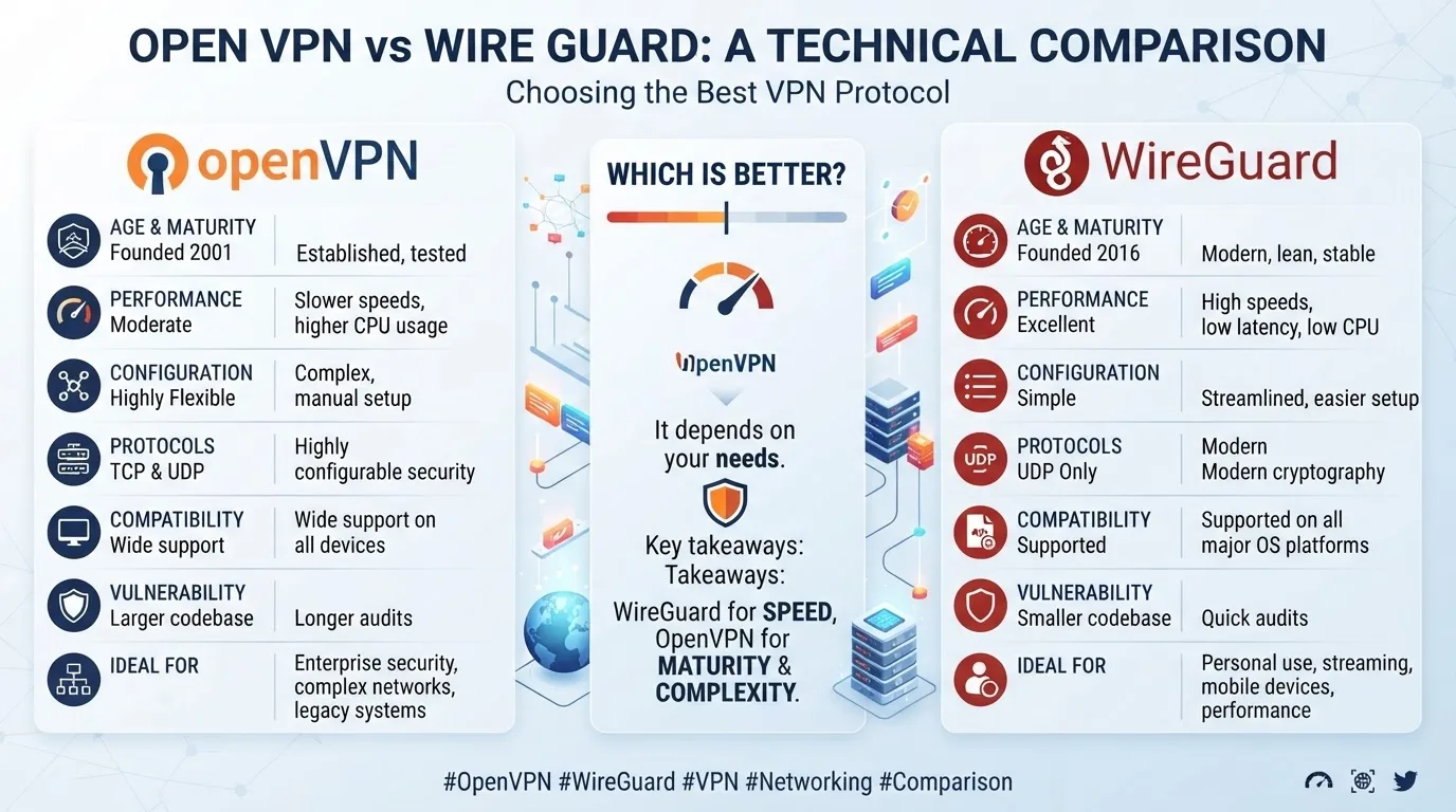 تفاوت OpenVPN و WireGuard