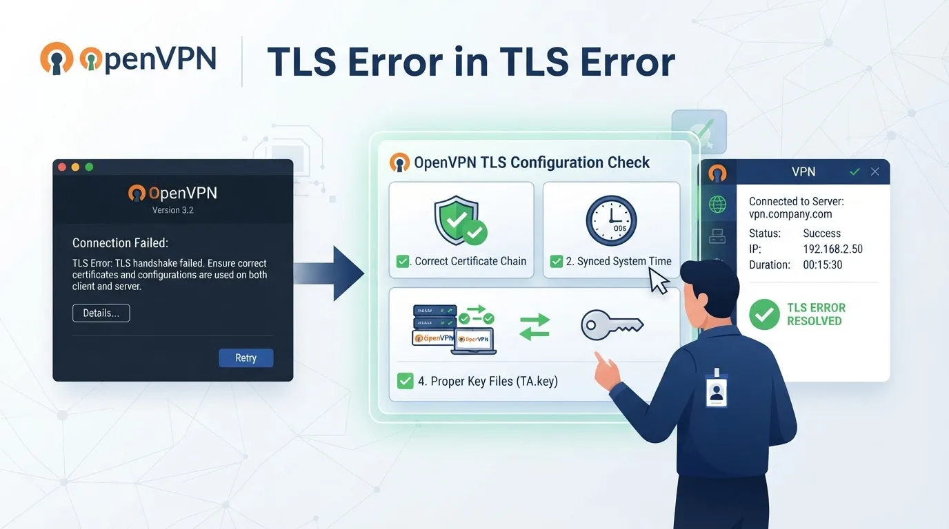 رفع خطای TLS Error در OpenVPN - تصویر میانی